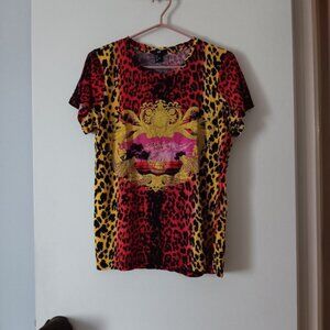 VERSACE x H&amp;M Leopard Multicolor Tee S